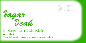hagar deak business card